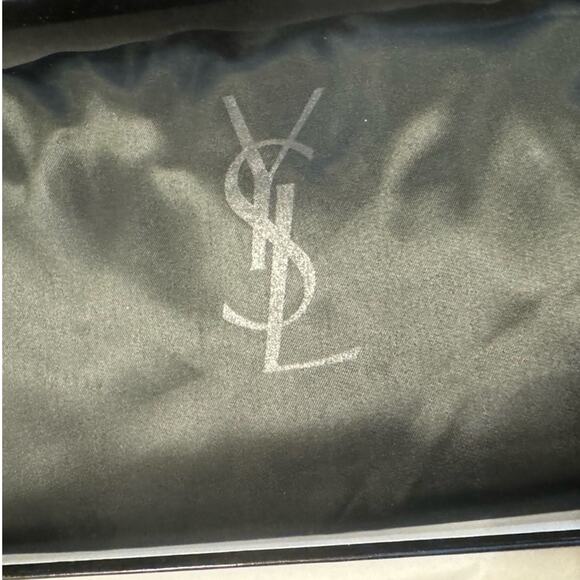 Authentic YSL Yves Saint Laurent Croc Embossed Glossy Zip Wallet Full Inclusion - Picture 6 of 10